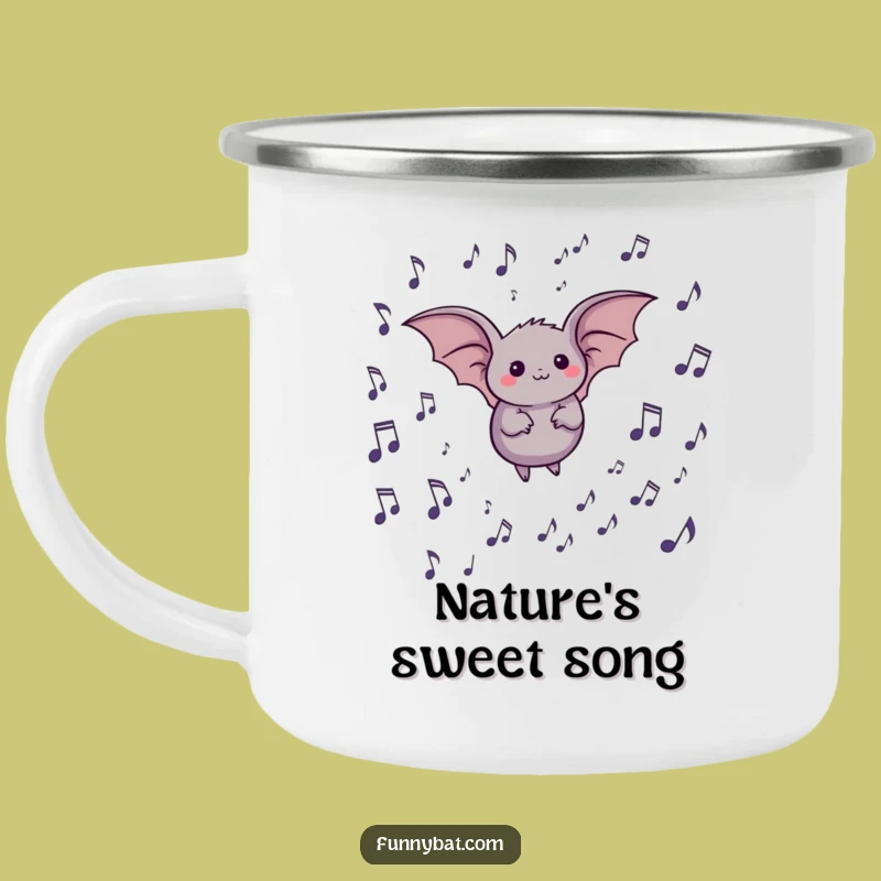 Funny Bat Music Notes Camping Mug - Adventure Soundtrack