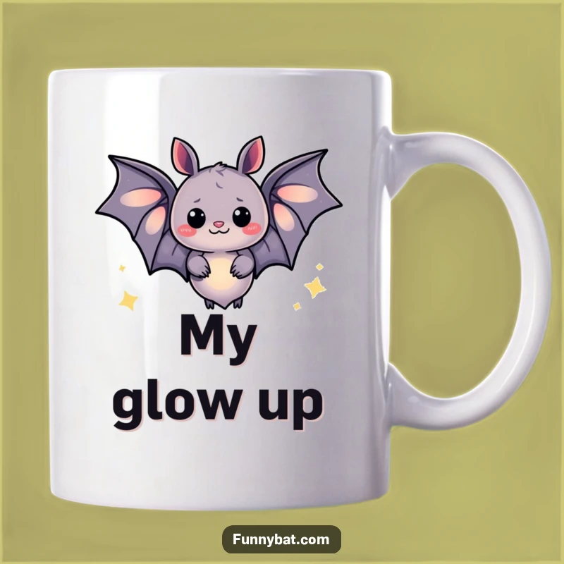 Funny Glowing Bat Sparkle Mug - Magical Light-Up Drinkware