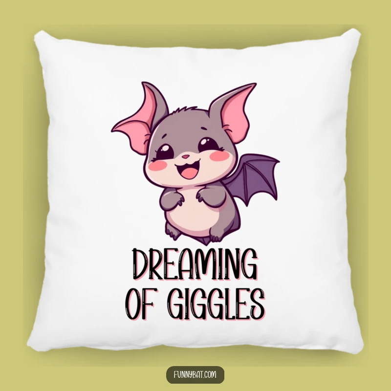 Funny Kawaii Bat Pillow - Silent Laugh, Expressive Eyes Comfort