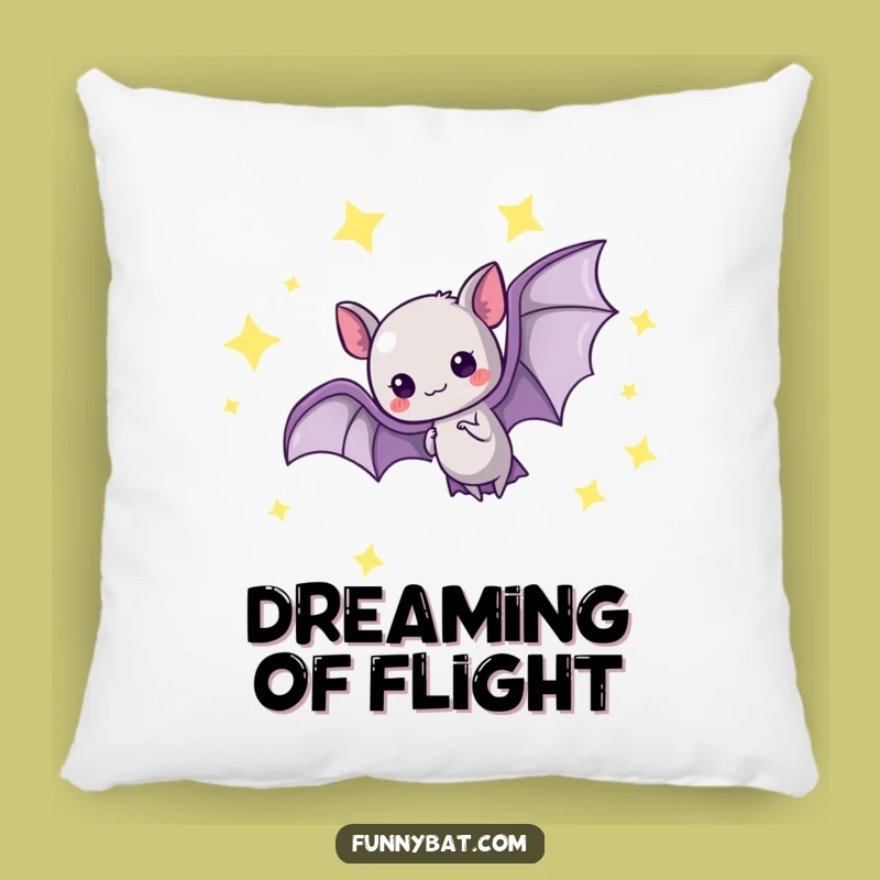 Funny Kawaii Bat Pillow - Starry Loop, Glowing Comfort Gift