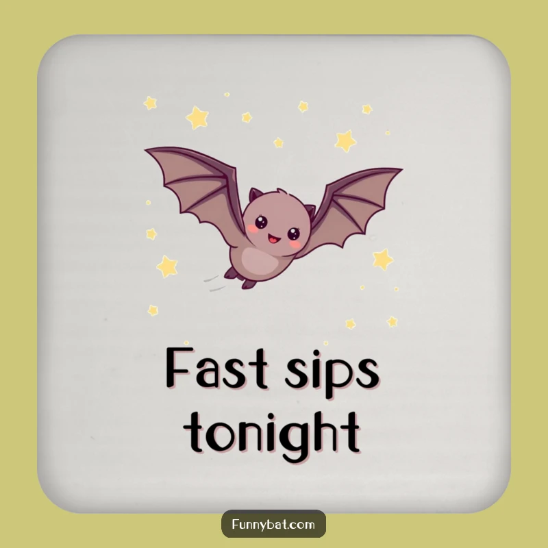 Funny Bat Starry Sky Coaster - Protect Surfaces with Speed