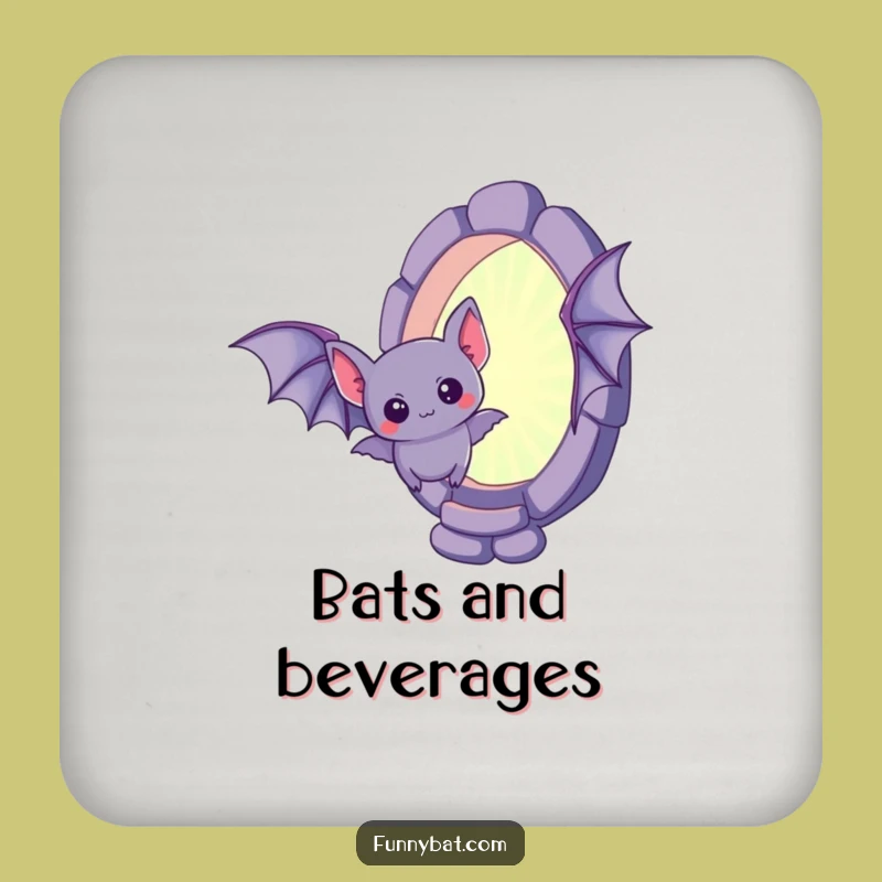Funny Kawaii Bat Portal Coaster - Curious Creature Table Gift