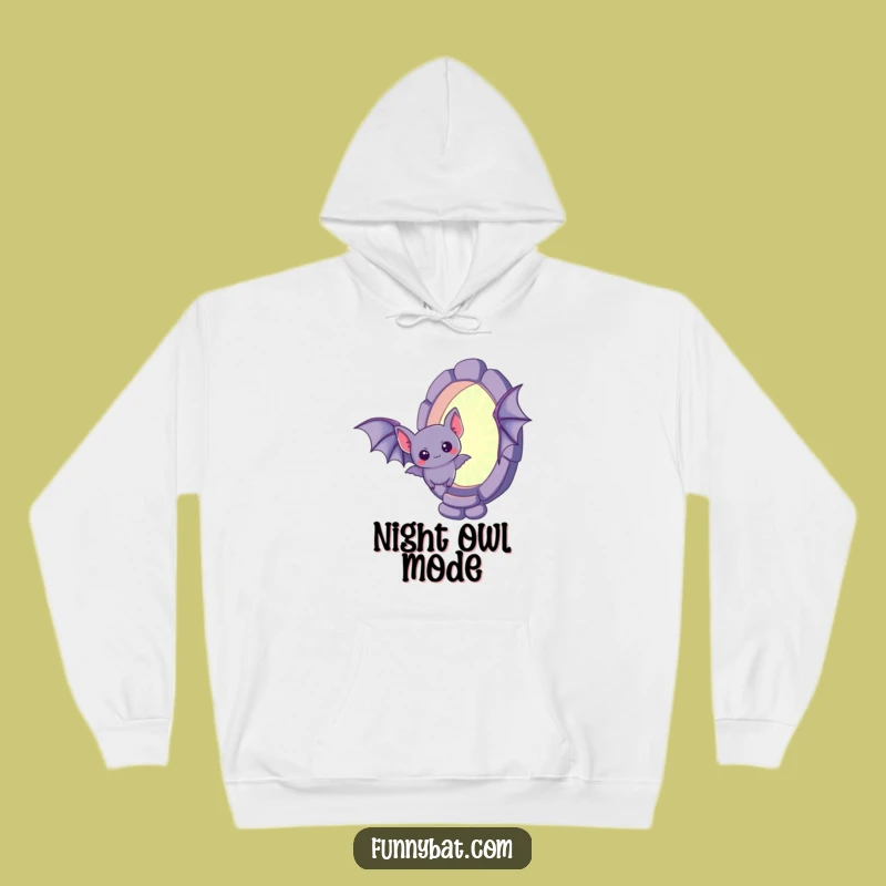 Funny Kawaii Bat Portal Hoodie - Curious Creature Cozy Gift