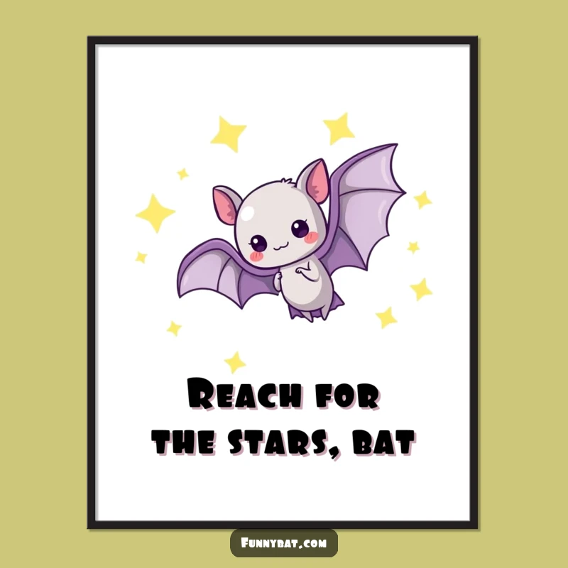 Free Printable Wall Art: Kawaii Bat Loops, Celestial Downloadable Decor!