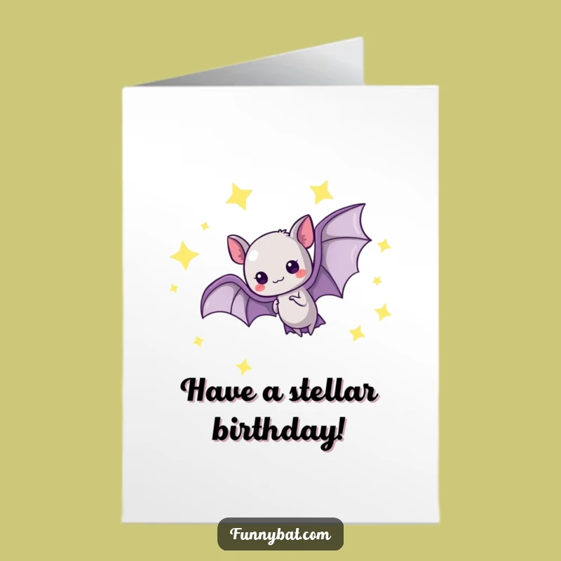 Free Printable Birthday Card: Kawaii Bat Aerials, Fun Downloadable Gift!