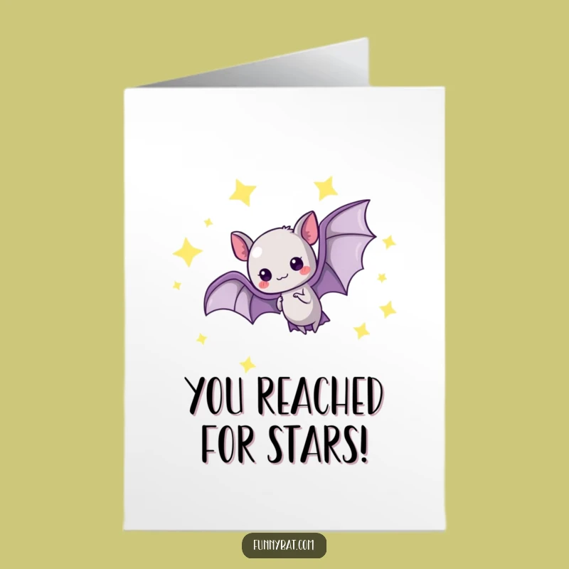 Free Printable Congrats Card: Kawaii Bat Loops, Stellar Downloadable Gift!