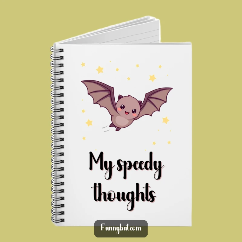Funny Bat Starry Sky Notebook - Journal Your Adventures