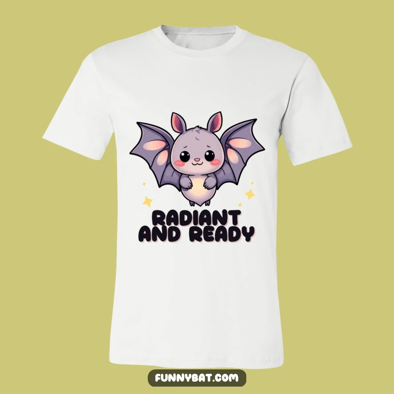 Funny Whimsical Bat Glow T-Shirt - Sparkly Night Creature Tee